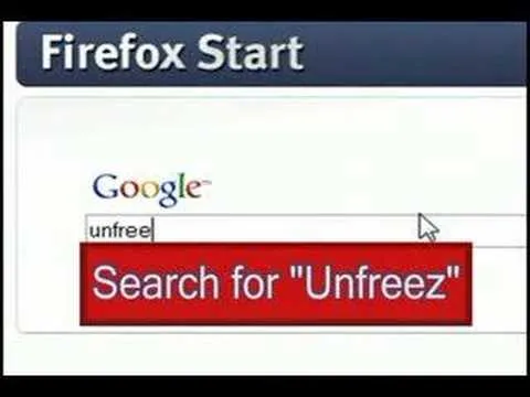 Firefox browser showing a Google search for "Unfree."