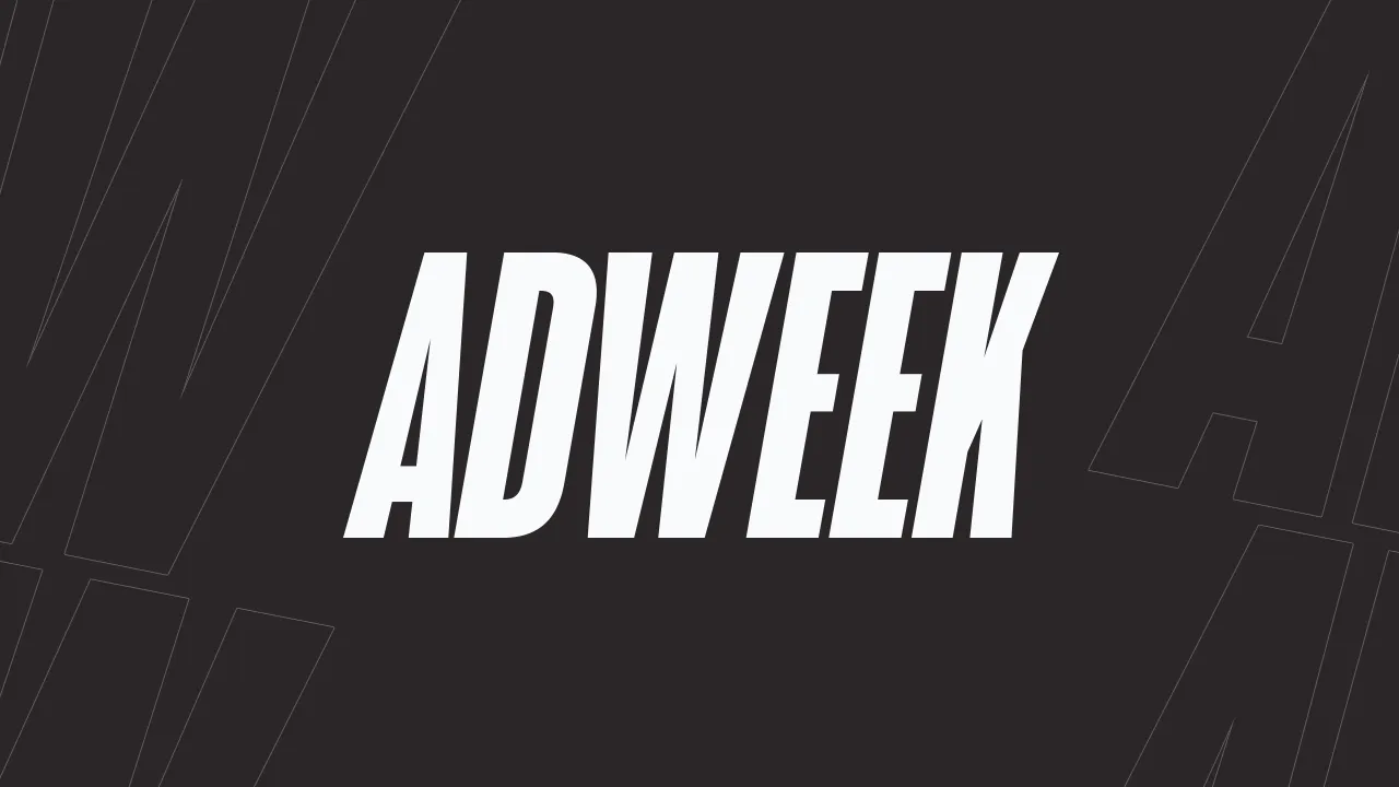 Adweek logo in white text on a black background.
