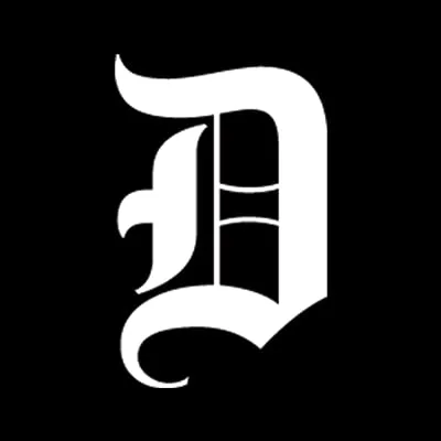 Stylized letter "D" in white on a black background