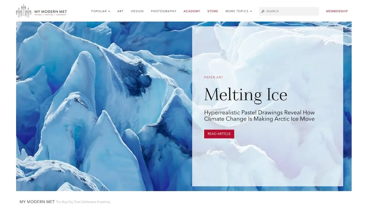 Melting ice formations highlighting climate change impacts.