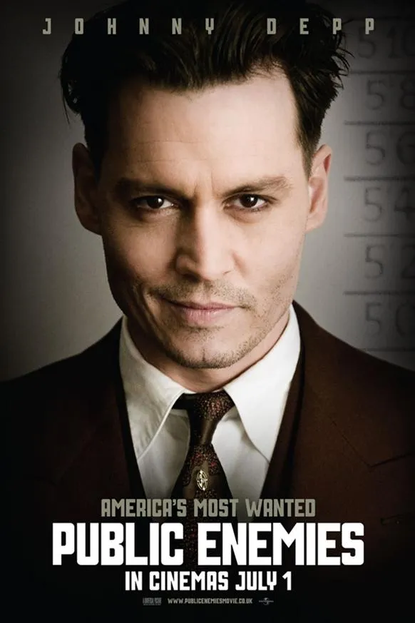 Johnny Depp in a promotional poster for the movie "Public Enemies."