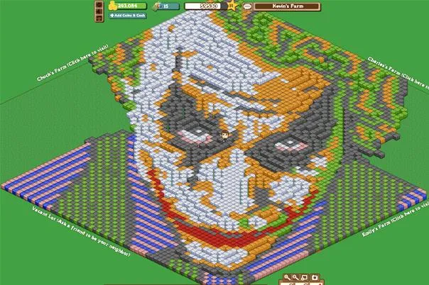 Joker character created with voxel art.