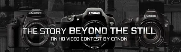 Canon video contest promotional banner.