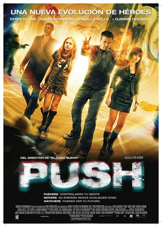 Push movie poster featuring a group of individuals with psychic abilities.