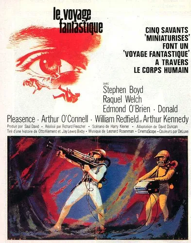 Promotional poster for "Le Voyage Fantastique" featuring stylized artwork and text.