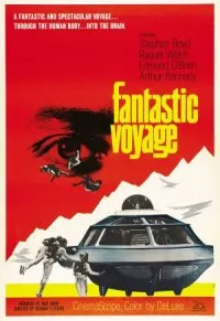 Fantastic Voyage movie poster featuring a futuristic spaceship and dramatic imagery.