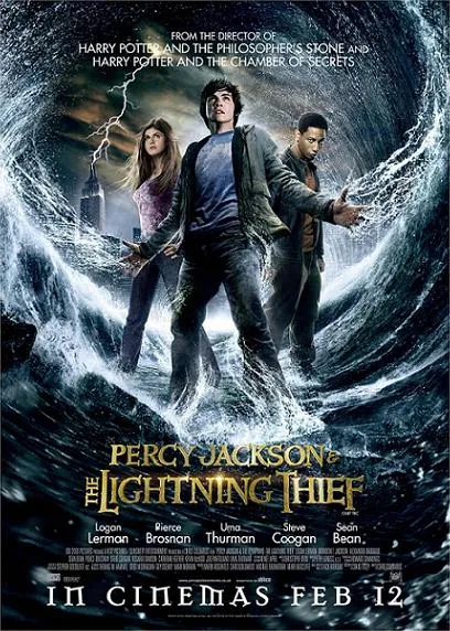 Percy Jackson and the Olympians: The Lightning Thief movie poster.