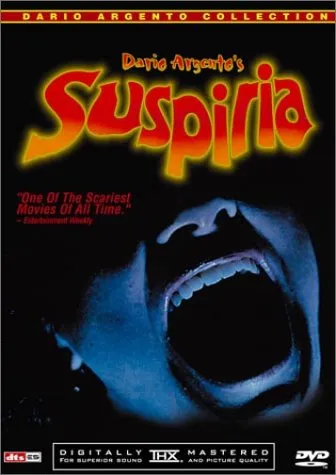 Film poster for "Suspiria" featuring a screaming figure.