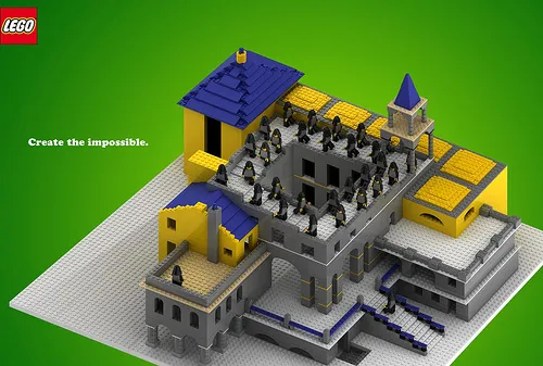 LEGO building set showcasing intricate architecture and creative design.