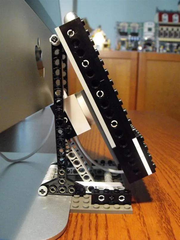LEGO computer monitor stand.