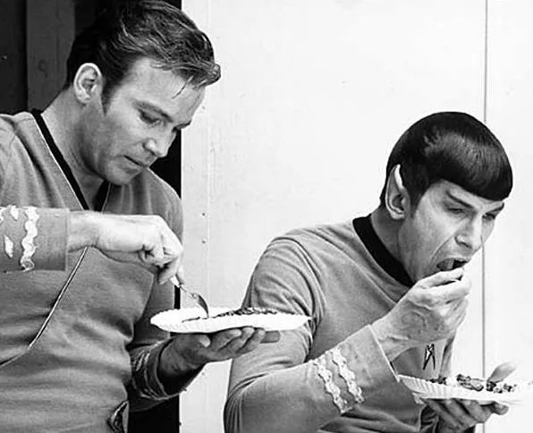 Characters enjoying a meal.