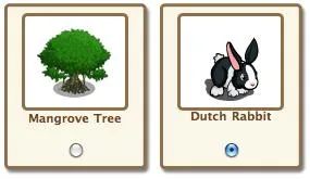 Mangrove tree and Dutch rabbit icons