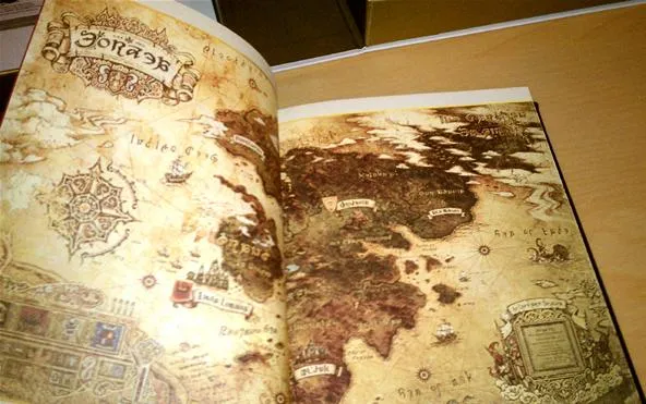 Map illustration from an artistic book.