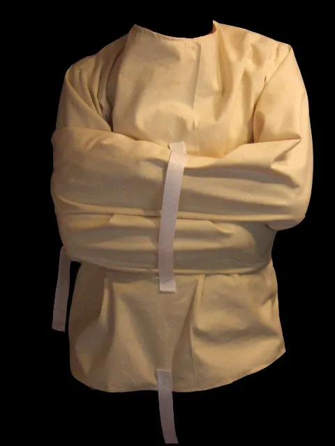 Straitjacket displayed against a black background.