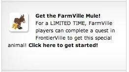 FarmVille Mule promotional graphic for a limited-time quest.