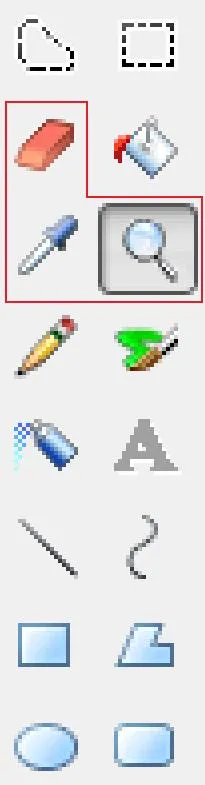 Graphic representing various design tools and shapes used in digital illustration software.