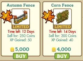Autumn and Corn Fence for sale with pricing and limited time offer details.