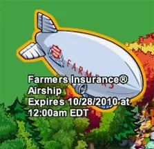 Farmers Insurance airship graphic.