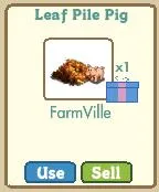 Leaf Pile Pig item in FarmVille game