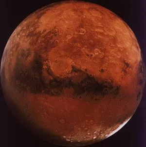 Mars - the red planet.