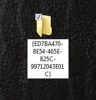Folder icon on a textured black background.