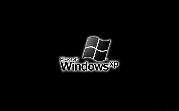 Windows XP logo on a black background.