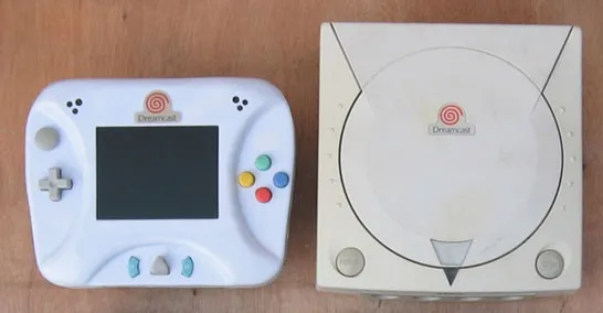 Classic gaming console and handheld device from the early 2000s.