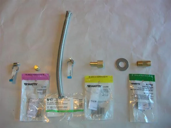 Plumbing maintenance parts and hardware.