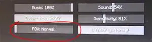 Settings menu showing audio levels and options for music, sound, and sensitivity.