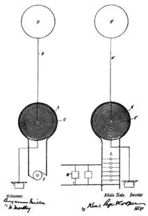 Diagram of a mechanical system involving pulleys and weights.