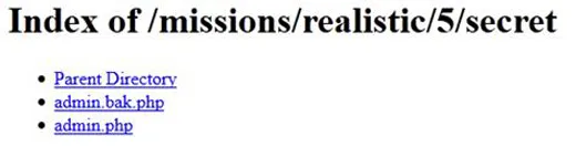 Index of directory listing for missions realistic secret files