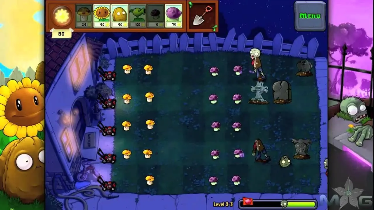 How to Beat level 2-3 of Plants vs Zombies HD for the iPad cover