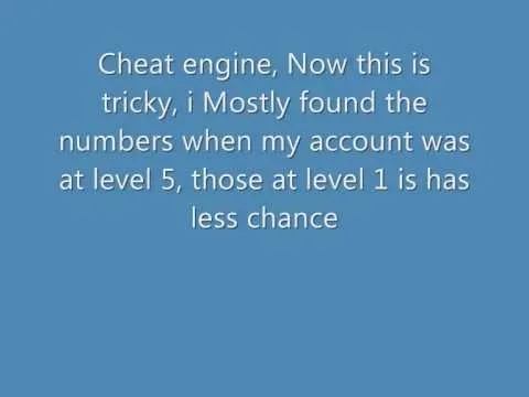 Cheat engine tips for improving odds based on account level.