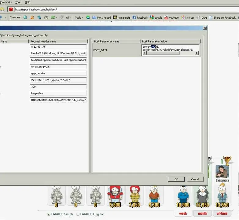 How to Hack Farkle on Facebook with Tamper Data (08/30/09) cover