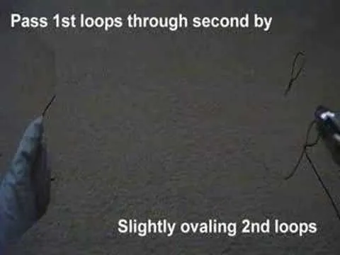 Instructions for tying knots with loops.