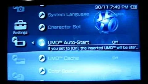 Step 9: Instructions for exiting USB mode on PSP and enabling the slim color patch plugin.