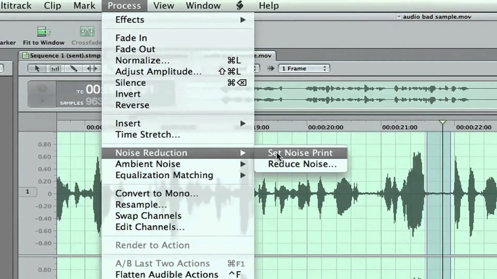 Video editing software interface displaying a timeline and dual video preview windows.