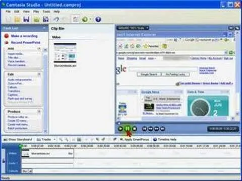 Screenshot of a web development software interface showing a website being edited.