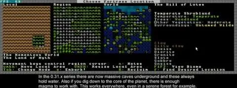 How to Find a starting site, prepare dwarves, and caves in Dwarf Fortress 2010 cover
