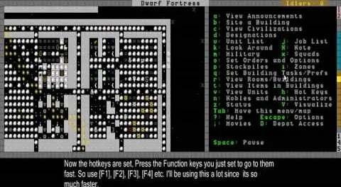An interface displaying a text-based role-playing game with a grid layout and character options.