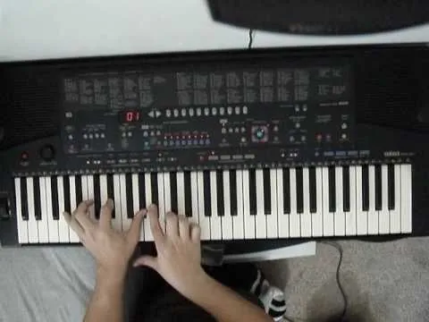 Person playing a keyboard instrument.