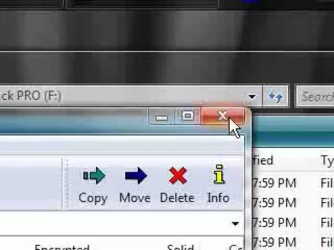 File management interface showing options to copy, move, delete, and view information.