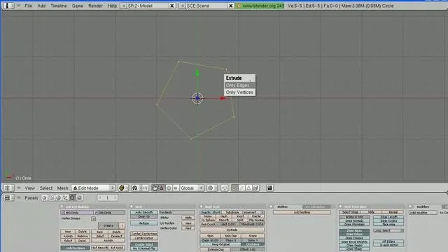 User interface of a computer software application with graphical elements and tools displayed.