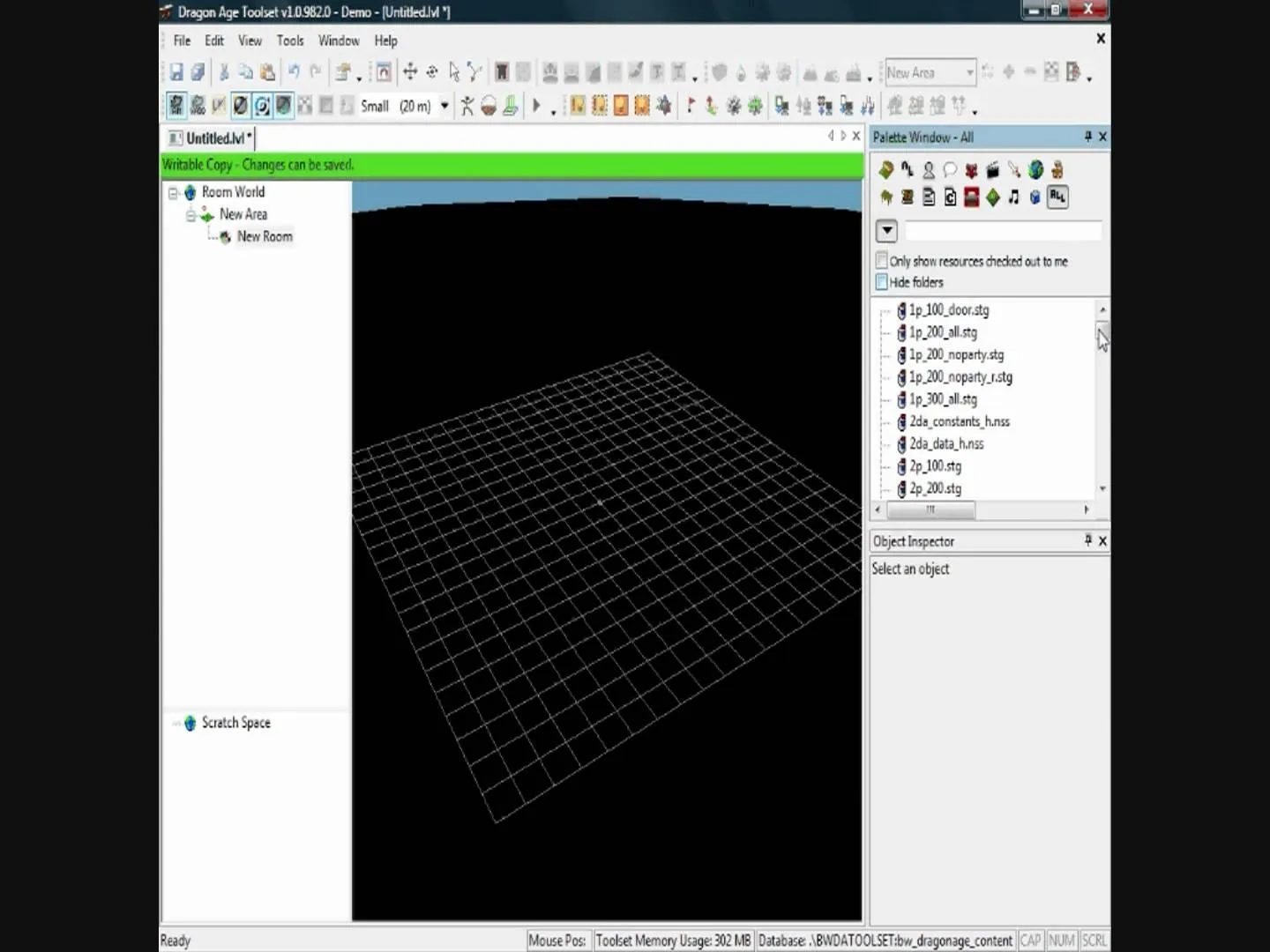3D modeling software interface with a grid workspace.