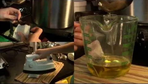 Preparing ingredients in the kitchen with measuring cups and a blender.