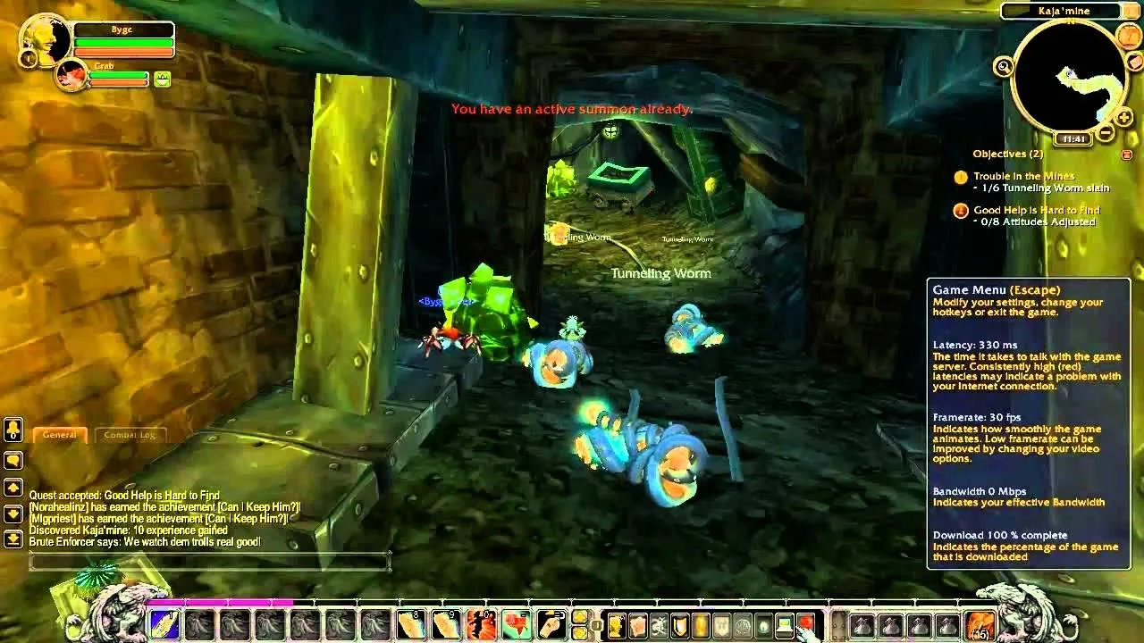 Gameplay scene from a fantasy video game set in a dungeon environment.