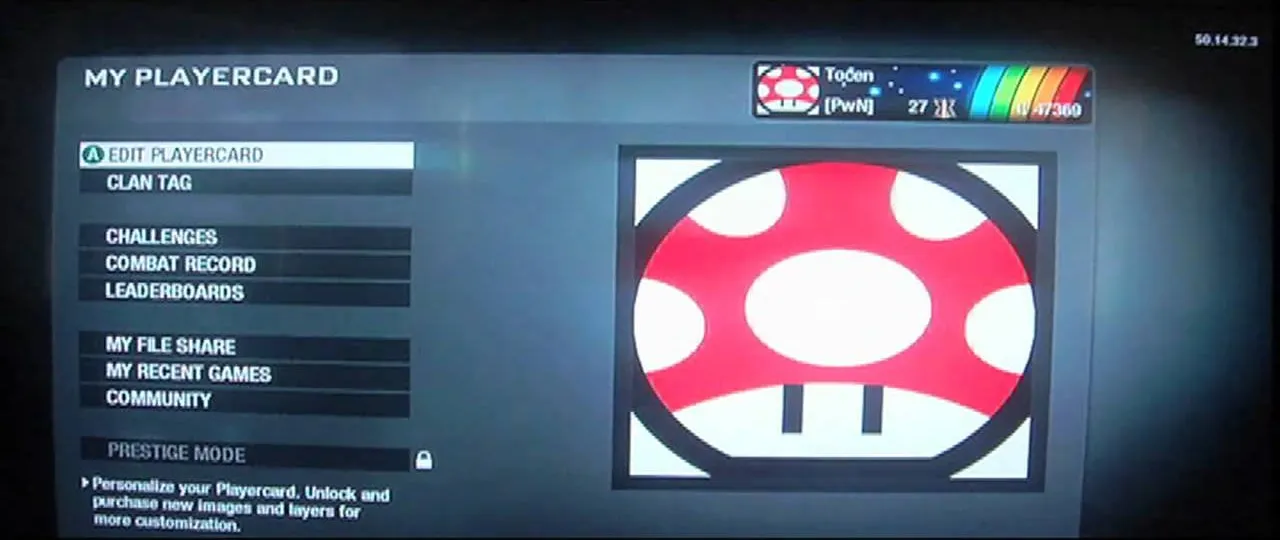 Red and white mushroom icon from a gaming interface.