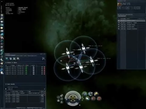 Spaceship control interface from an online space simulation game.