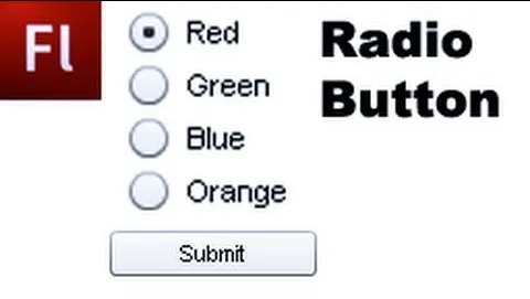 Radio buttons for color selection: Red, Green, Blue, Orange. Submit button.