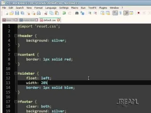 Code editor displaying HTML markup.